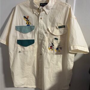 Columbia PFG Disney Mickey & Co Fishing Shirt Mens Medium Button Front
(906)